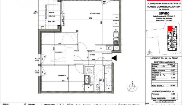 Logement �tudiant T3 &agrave; Orvault (44700)