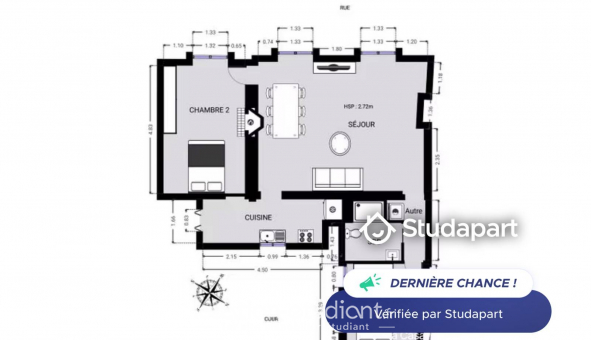 Logement tudiant T3 à Paris 11me arrondissement (75011)