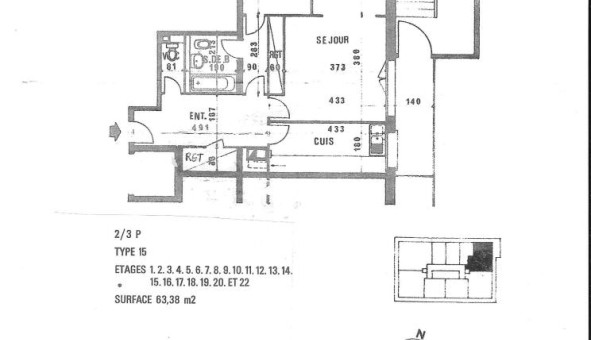 Logement tudiant T3 à Paris 13me arrondissement (75013)