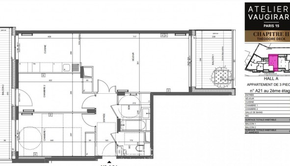 Logement tudiant T3 à Paris 15me arrondissement (75015)