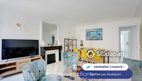 Logement étudiant T3 &agrave; Paris 17ème arrondissement (75017)