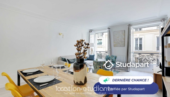 Logement étudiant T3 &agrave; Paris 17ème arrondissement (75017)