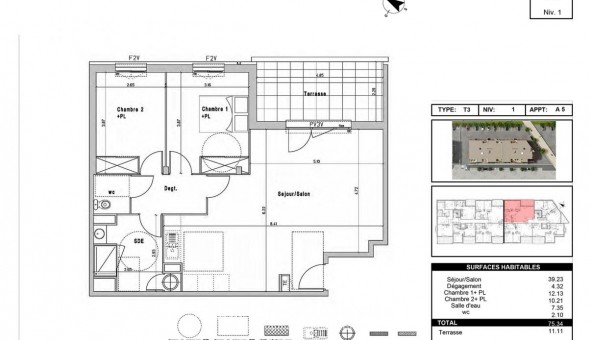 Logement étudiant T3 à Perpignan (66100)