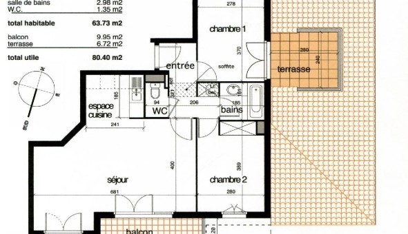 Logement tudiant T3 à Perpignan (66100)