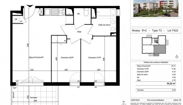 Logement tudiant T3 à Perpignan (66100)