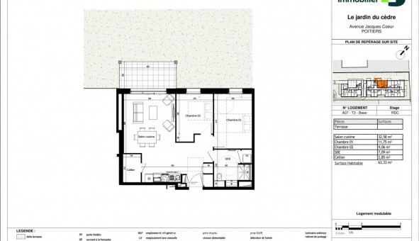 Logement tudiant Location T3 Vide Poitiers (86000)