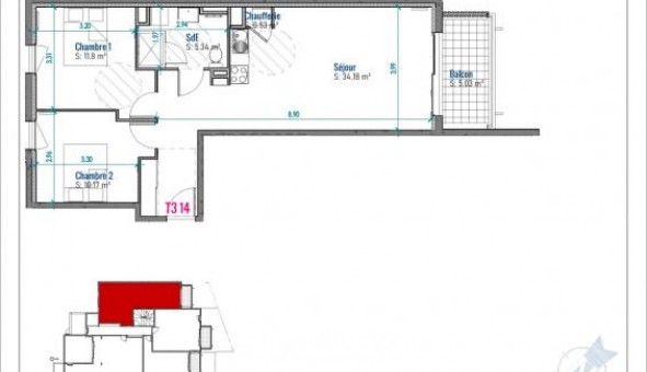 Logement tudiant T3 à Poitiers (86000)