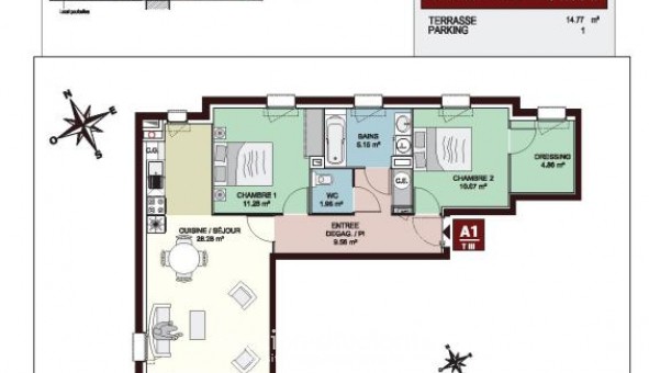 Logement �tudiant T3 &agrave; Poitiers (86000)