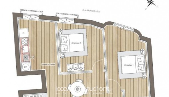 Logement �tudiant T3 &agrave; Poitiers (86000)
