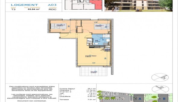 Logement �tudiant T3 &agrave; Poitiers (86000)