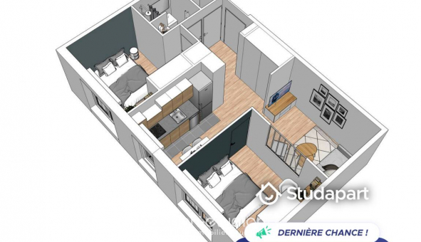 Logement tudiant T3 à Puteaux (92800)
