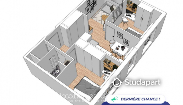 Logement tudiant T3 à Puteaux (92800)