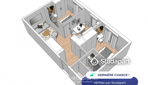 Logement tudiant T3 à Puteaux (92800)