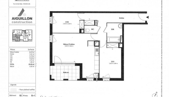 Logement tudiant T3 à Rennes (35000)