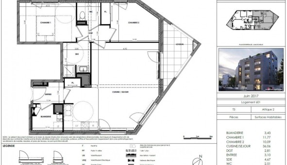 Logement tudiant T3 à Rennes (35000)