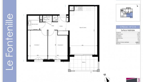Logement �tudiant T3 &agrave; Rognes (13840)