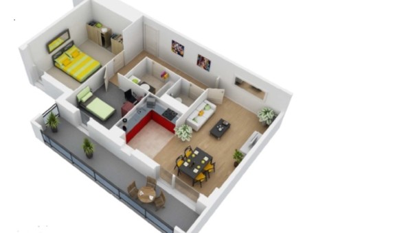 Logement tudiant T3 à Roubaix (59100)