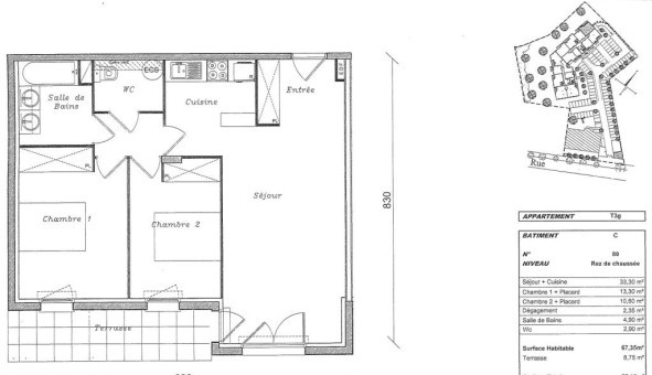 Logement �tudiant T3 &agrave; Saint Brieuc (22000)