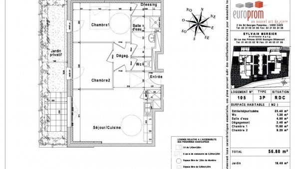 Logement �tudiant T3 &agrave; Saint Ch�ron (91530)