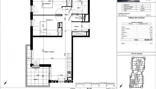 Logement tudiant T3 à Saint Cyr sur Loire (37540)