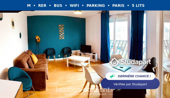 Logement tudiant Location T3 Meublé Saint Denis (93210)