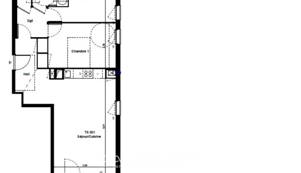 Logement �tudiant T3 &agrave; Saint Fons (69190)