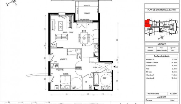 Logement �tudiant T3 &agrave; Saint Gilles Croix de Vie (85800)