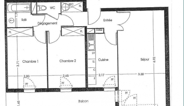 Logement �tudiant T3 &agrave; Saint Herblain (44800)