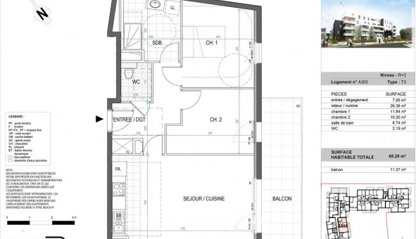 Logement �tudiant T3 &agrave; Saint Max (54130)