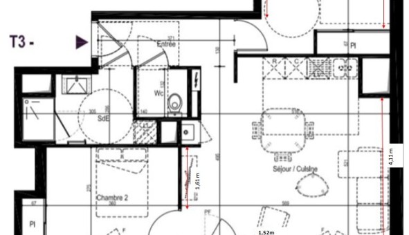 Logement tudiant T3 à Saint Nazaire (44600)