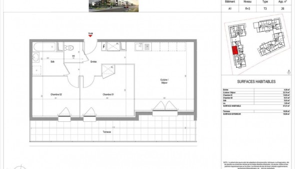 Logement �tudiant T3 &agrave; Saran (45770)