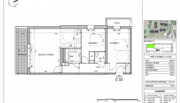 Logement tudiant T3 à Seclin (59113)