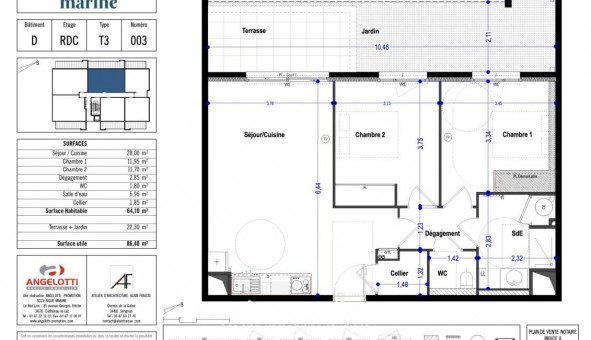 Logement �tudiant T3 &agrave; S�rignan (34410)