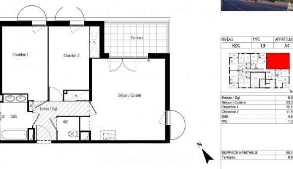 Logement �tudiant T3 &agrave; S�te (34200)