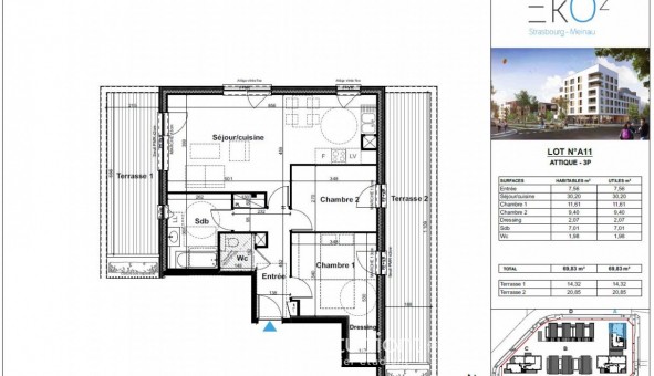 Logement tudiant T3 à Strasbourg (67000)