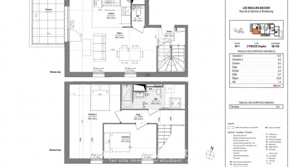 Logement tudiant T3 à Strasbourg (67000)