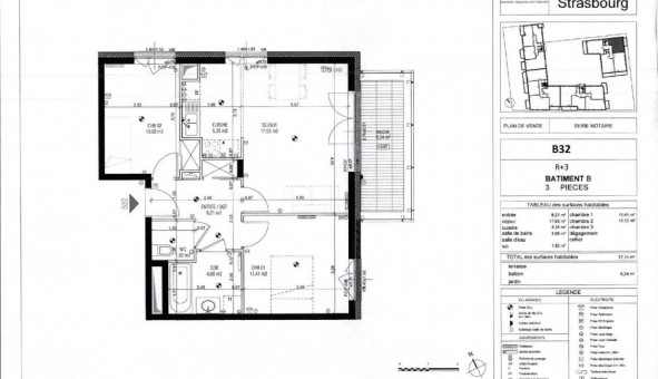 Logement tudiant T3 à Strasbourg (67000)