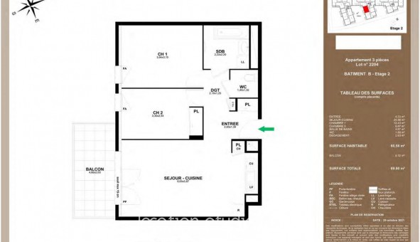 Logement tudiant T3 à Thonon les Bains (74200)