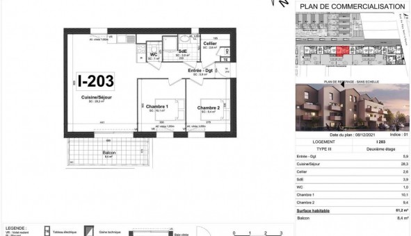 Logement tudiant T3 à Tours (37000)