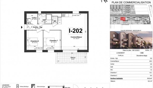 Logement tudiant T3 à Tours (37000)