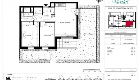 Logement tudiant T3 à Tours (37000)