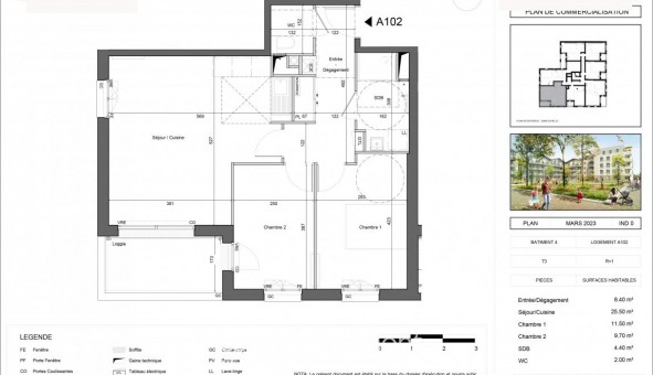 Logement tudiant T3 à Tours (37000)