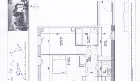 Logement �tudiant T3 &agrave; Tours (37000)