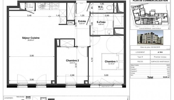 Logement �tudiant T3 &agrave; Tours (37000)