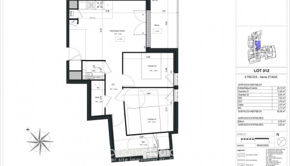 Logement �tudiant T3 &agrave; Vannes (56000)