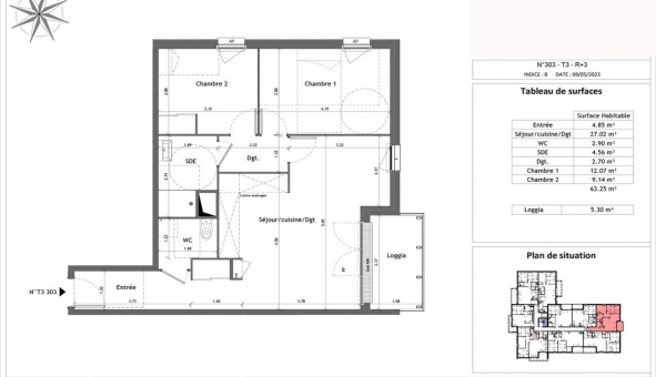 Logement tudiant T3 à Vernon (27200)
