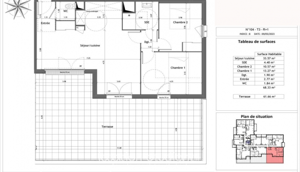 Logement �tudiant T3 &agrave; Vernon (27200)