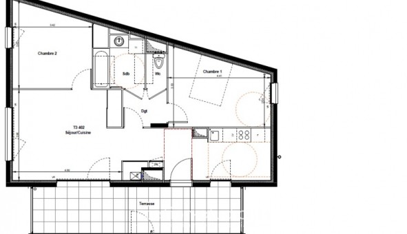 Logement tudiant T3 à Villefranche sur Sane (69400)