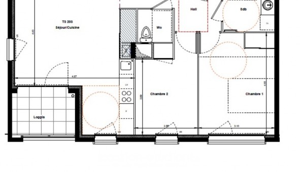 Logement �tudiant T3 &agrave; Villefranche sur Sa�ne (69400)