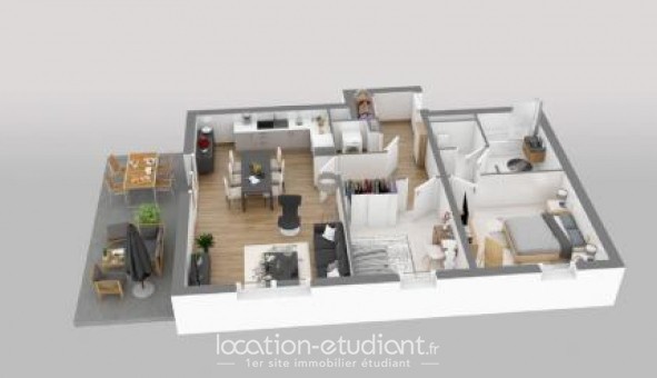 Logement tudiant T3 à Wambrechies (59118)